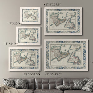 Bordered Map of Canada-Premium Framed Canvas - Ready to Hang