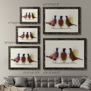 Pheasant Trio-Premium Framed Canvas - Ready to Hang