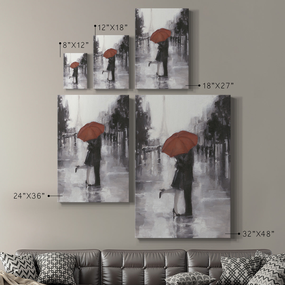 Caught in the Rain Premium Gallery Wrapped Canvas - Ready to Hang
