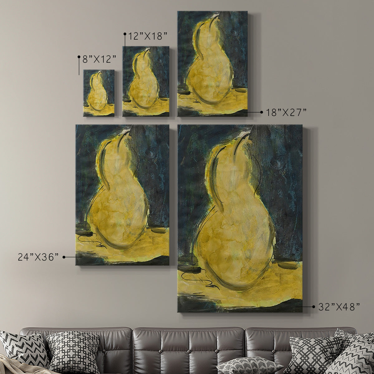 Urban Pear II Premium Gallery Wrapped Canvas - Ready to Hang
