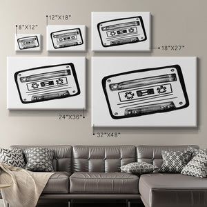Cassette Sketch Premium Gallery Wrapped Canvas - Ready to Hang