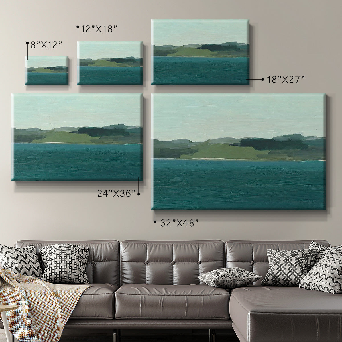 Calming Lake View I Premium Gallery Wrapped Canvas - Ready to Hang