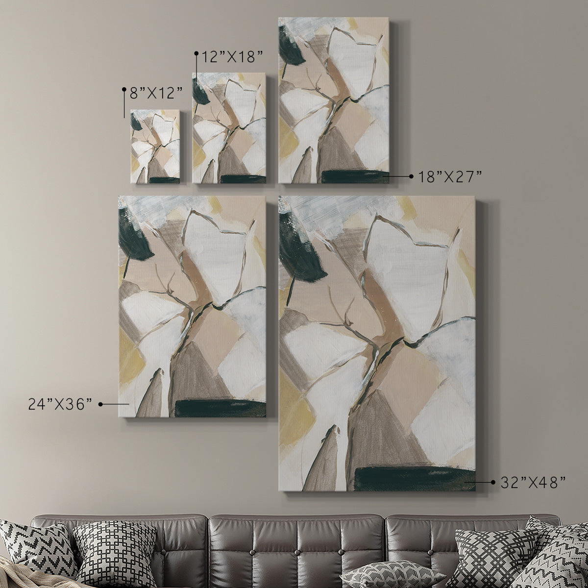 Marble Lines I Premium Gallery Wrapped Canvas - Ready to Hang