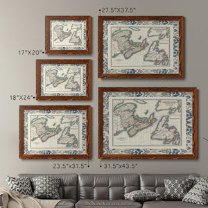 Bordered Map of Canada-Premium Framed Canvas - Ready to Hang