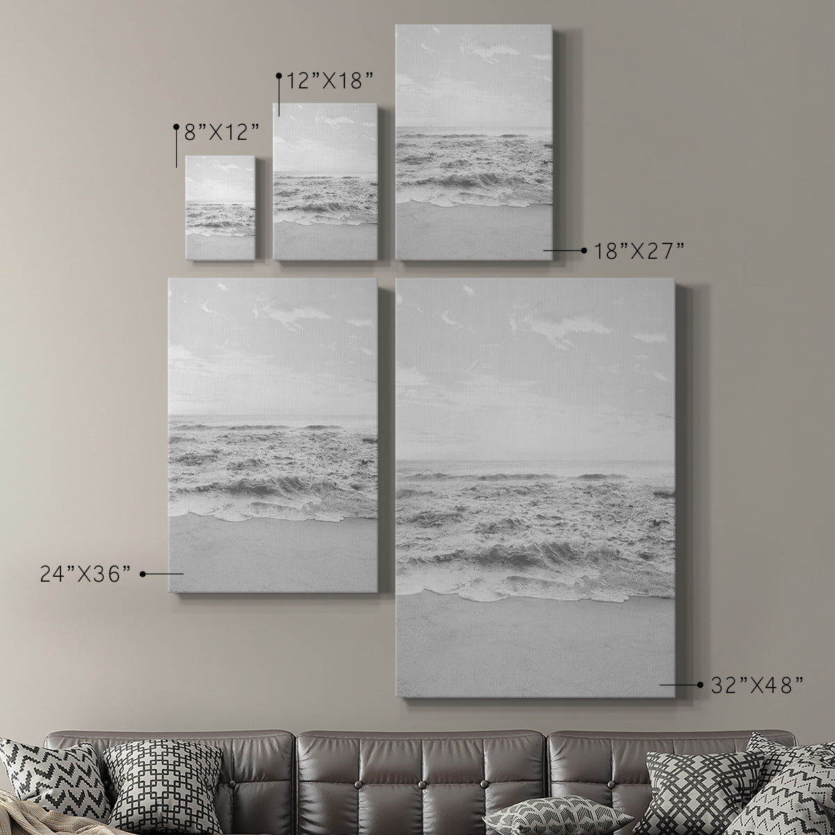 Gentle Tides I Premium Gallery Wrapped Canvas - Ready to Hang