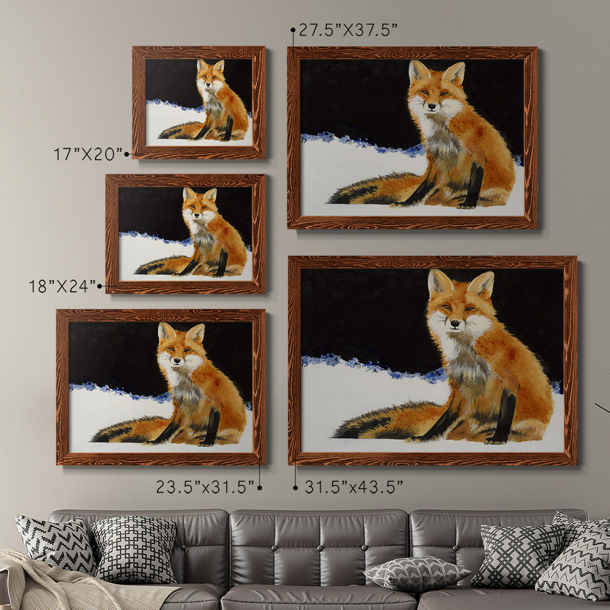 Fox-Premium Framed Canvas - Ready to Hang