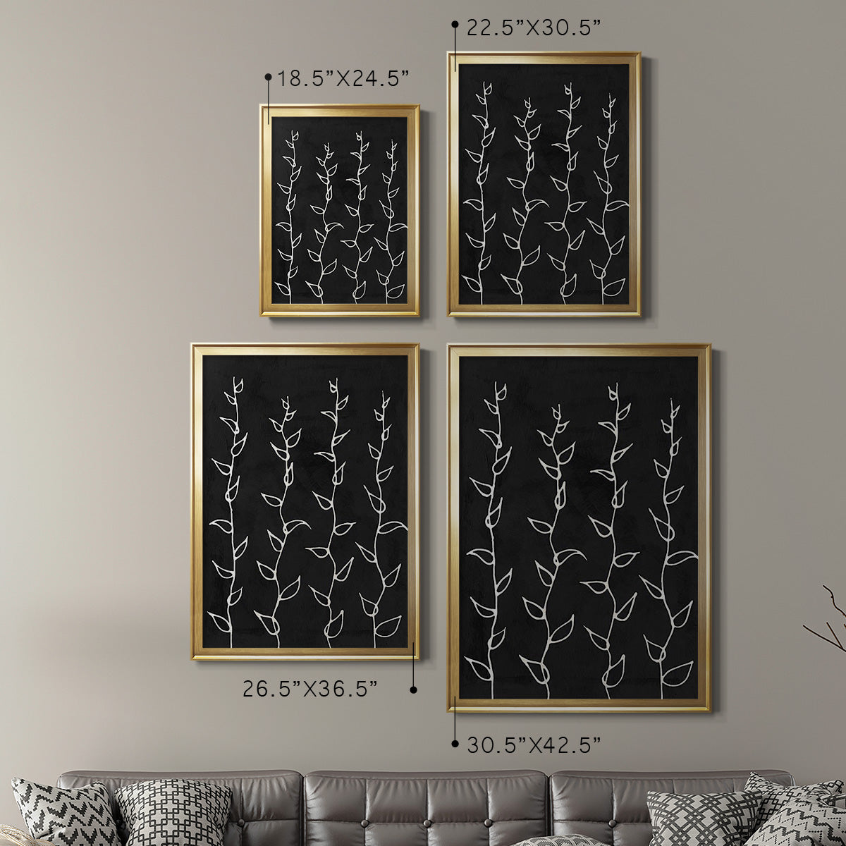 Ivory Vines I Premium Framed Print - Ready to Hang
