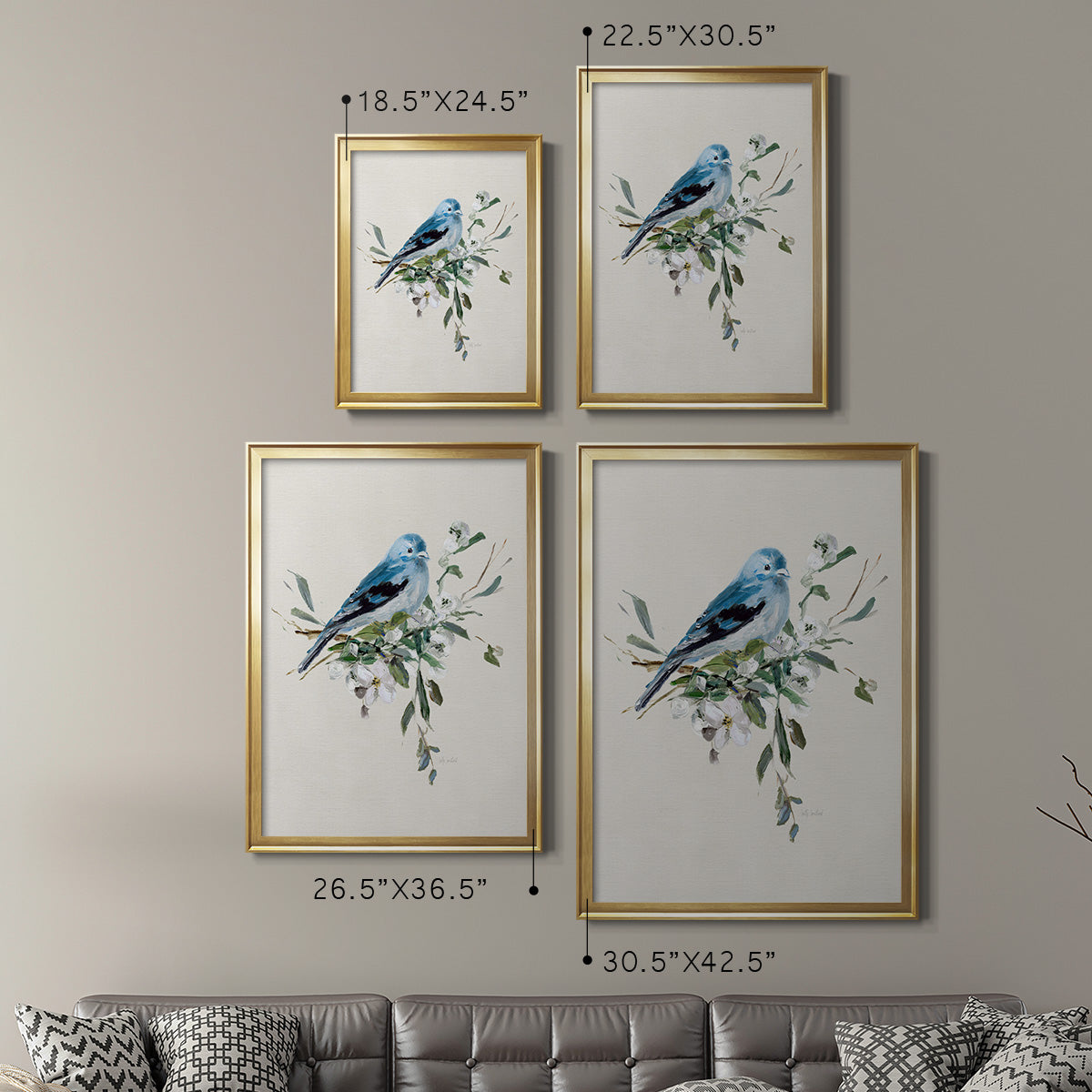 Bluebird Happy I Premium Framed Print - Ready to Hang