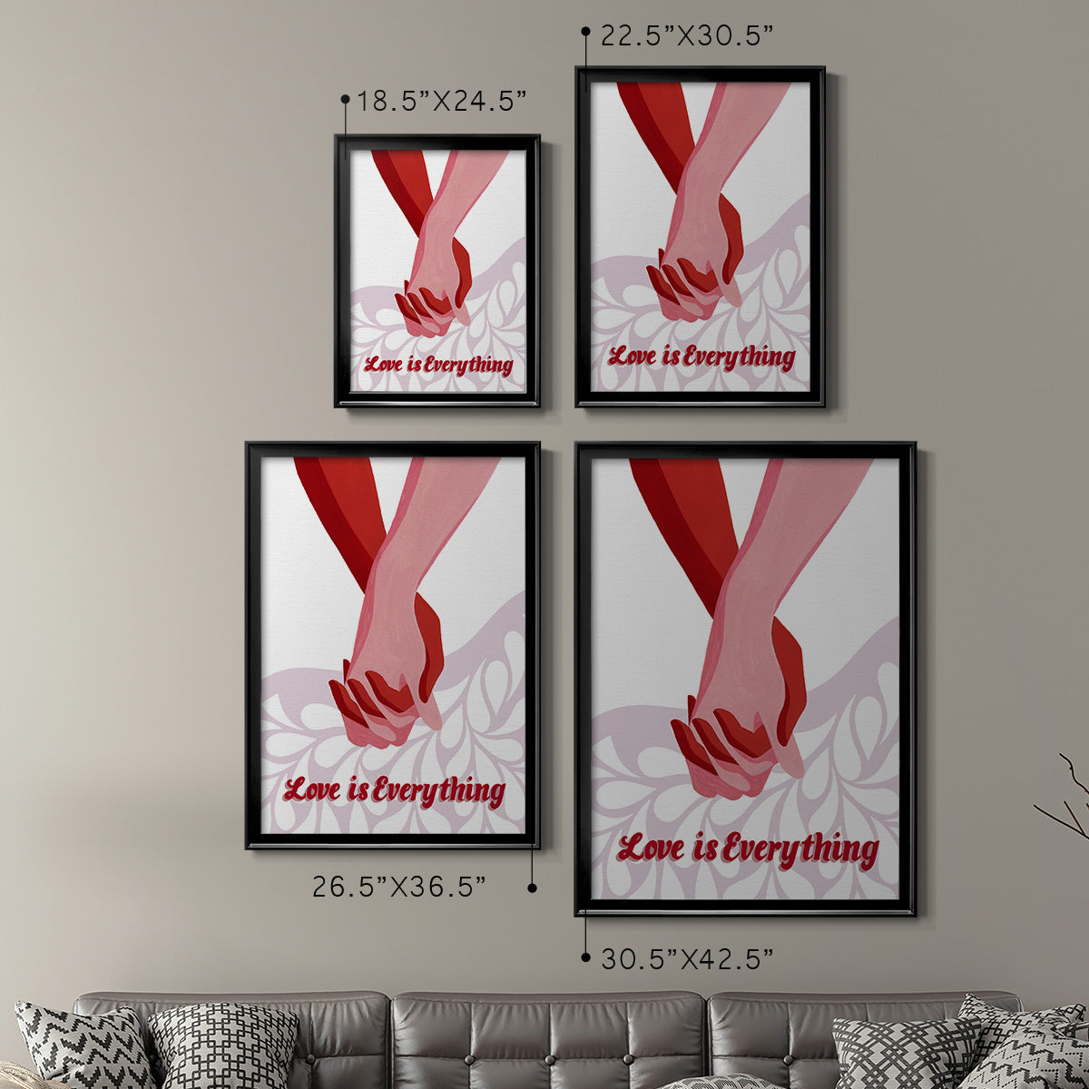 Groovy Love I Premium Framed Print - Ready to Hang