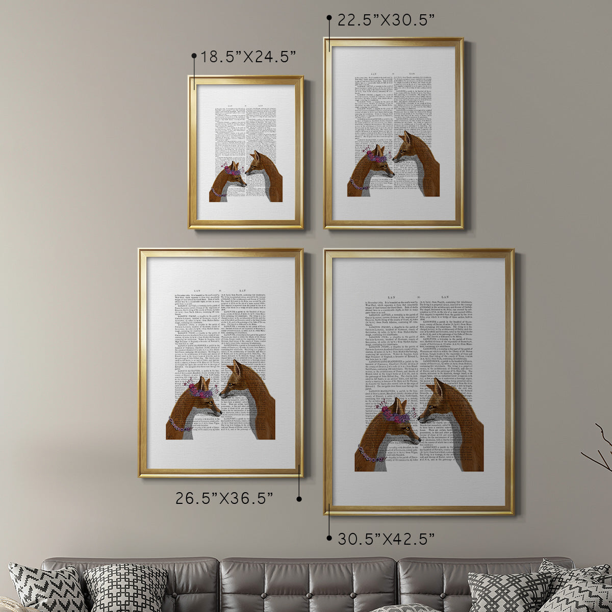 Fox Lovers Premium Framed Print - Ready to Hang