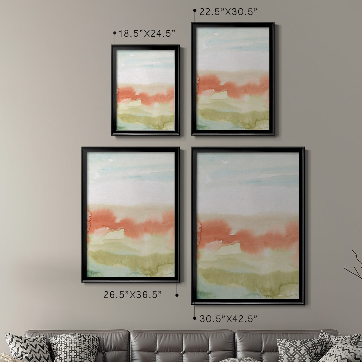 Blushing Sunrise I Premium Framed Print - Ready to Hang