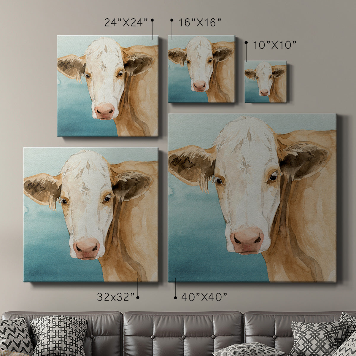 Hereford Stare II-Premium Gallery Wrapped Canvas - Ready to Hang