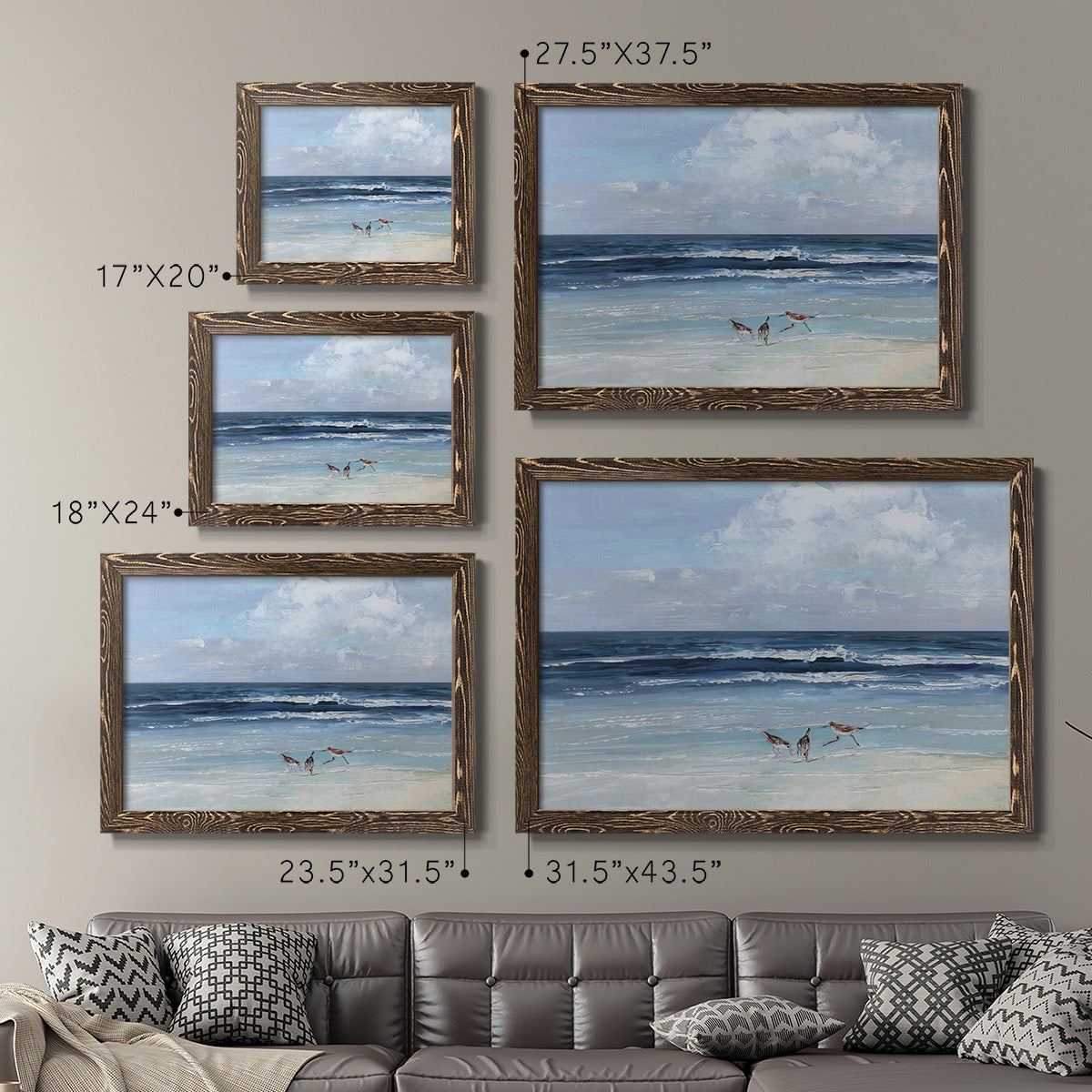 Beach Trio-Premium Framed Canvas - Ready to Hang