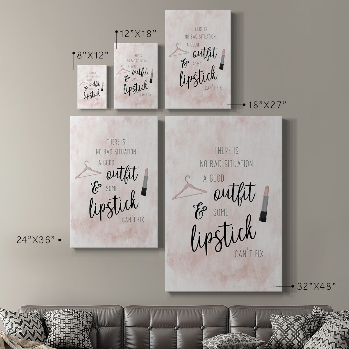 Outfit and Lipstick Premium Gallery Wrapped Canvas - Ready to Hang