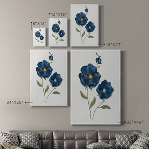 Blue Poppies Premium Gallery Wrapped Canvas - Ready to Hang
