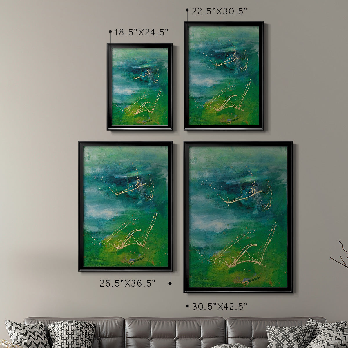 Peaceful Diptych I Premium Framed Print - Ready to Hang