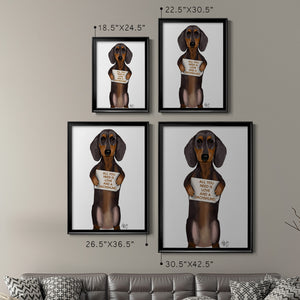 Sepia Botanical Journal I - Modern Framed Canvas Print