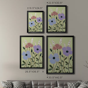 Woodblock Floral III Premium Framed Print - Ready to Hang