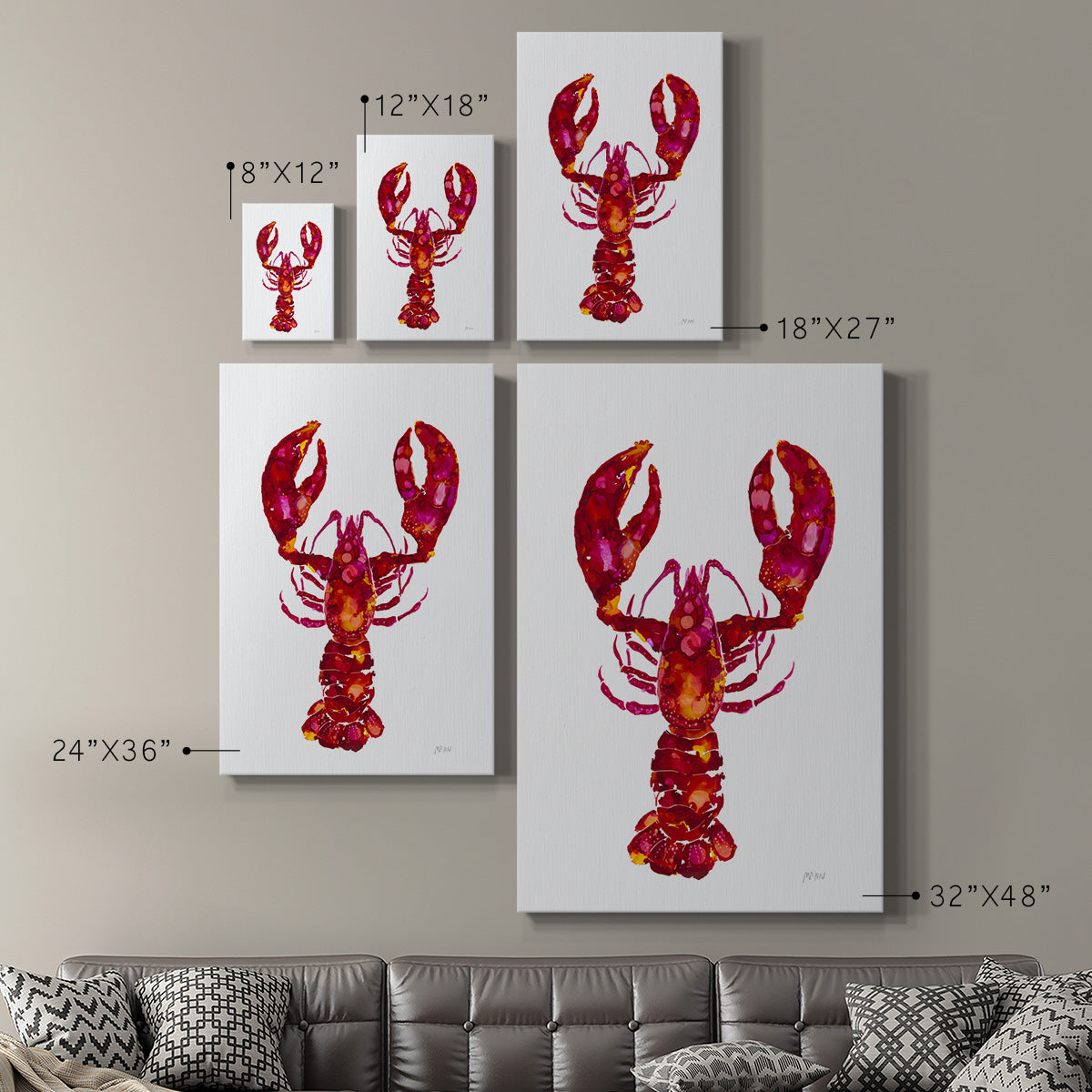 Lobster Premium Gallery Wrapped Canvas - Ready to Hang
