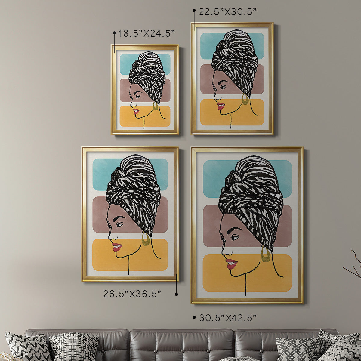 Head Wrap II Premium Framed Print - Ready to Hang