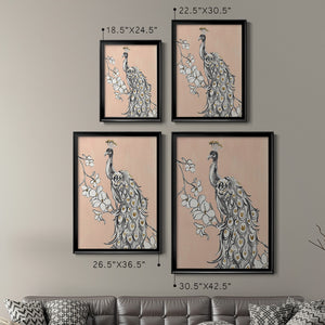 Peacock in Gold II Premium Framed Print - Ready to Hang