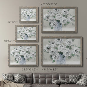 Tender White Roses-Premium Framed Canvas - Ready to Hang