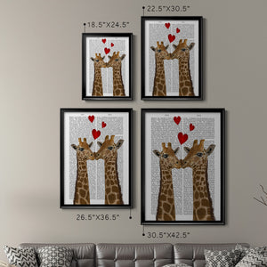 Giraffe Love Premium Framed Print - Ready to Hang