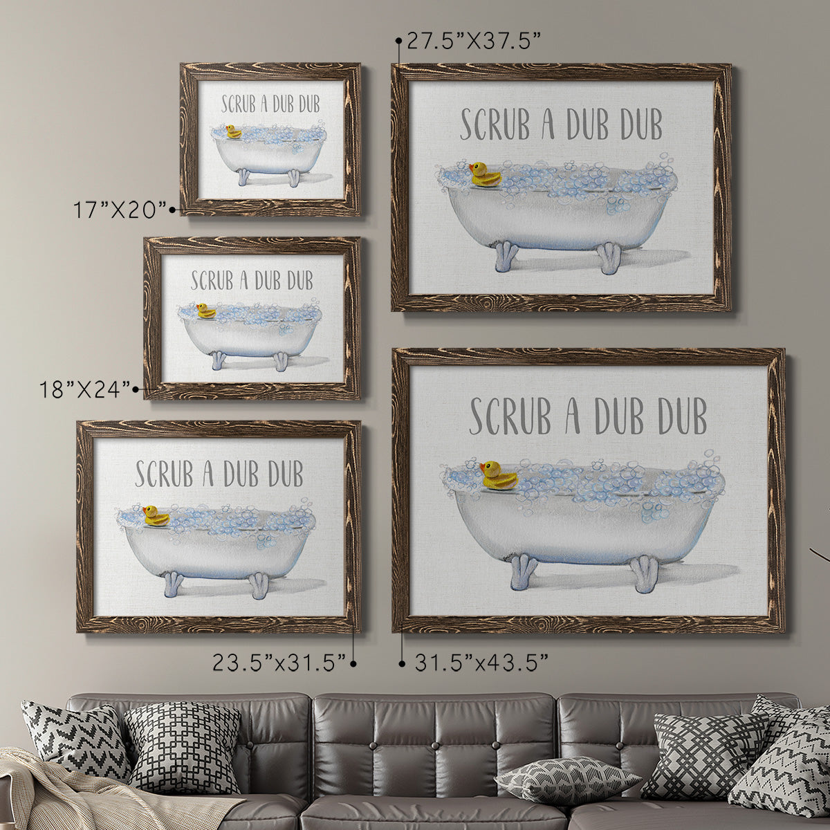 Scrub A Dub-Premium Framed Canvas - Ready to Hang