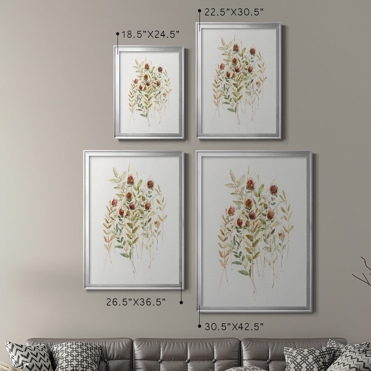 Wildflower Breeze II Premium Framed Print - Ready to Hang