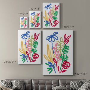 Bold Brushstroke Blooms I Premium Gallery Wrapped Canvas - Ready to Hang