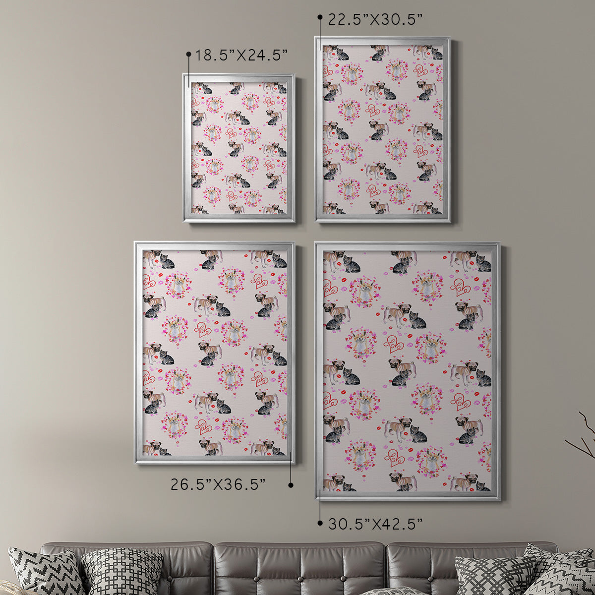 Cute Couture Collection E Premium Framed Print - Ready to Hang