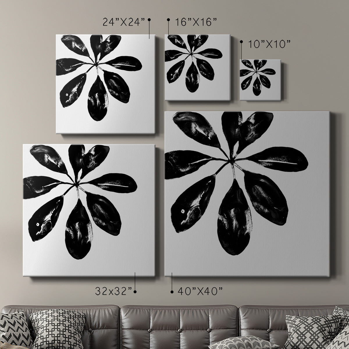 Monochrome Tropic VI-Premium Gallery Wrapped Canvas - Ready to Hang