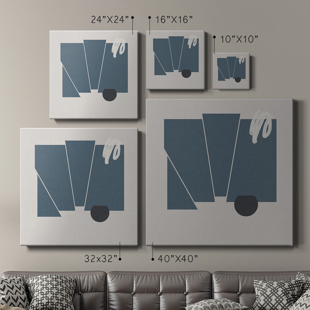 Blue Felt IV-Premium Gallery Wrapped Canvas - Ready to Hang