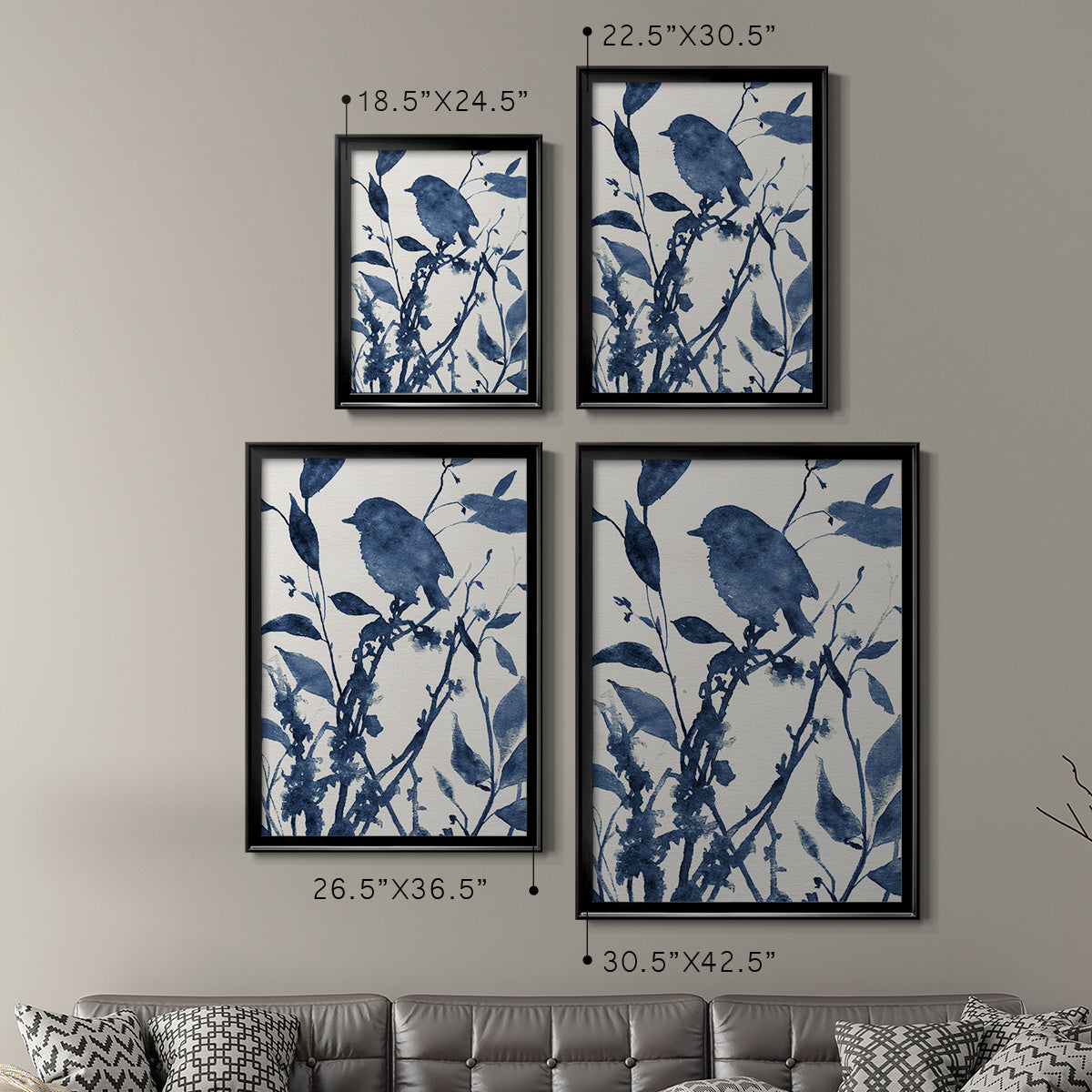 Bluebird Silhouette II Premium Framed Print - Ready to Hang