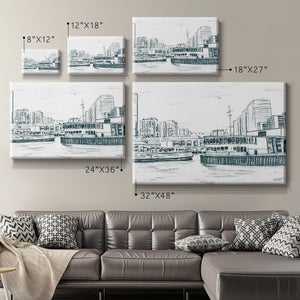 Ferryboats III Premium Gallery Wrapped Canvas - Ready to Hang