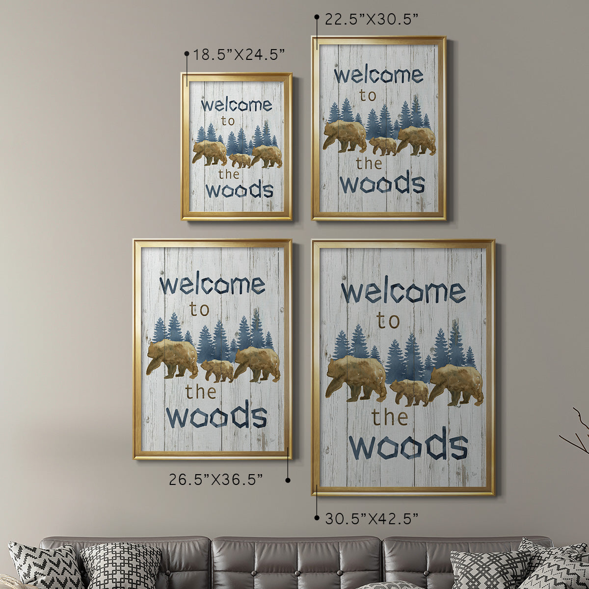 Welcome to the Woods Premium Framed Print - Ready to Hang