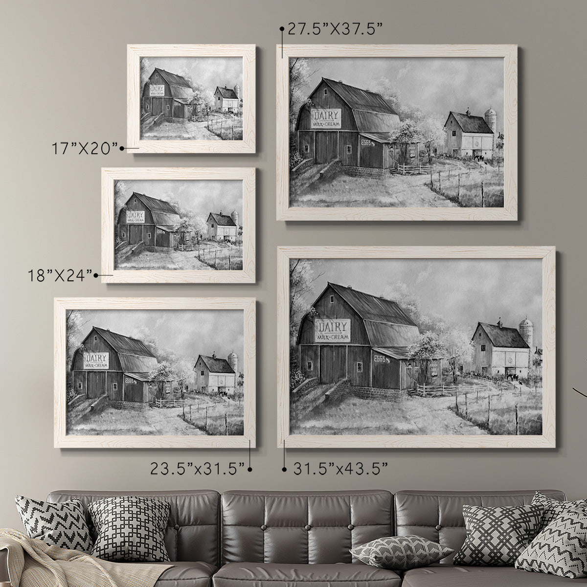 Day at the Farm-Premium Framed Canvas - Ready to Hang