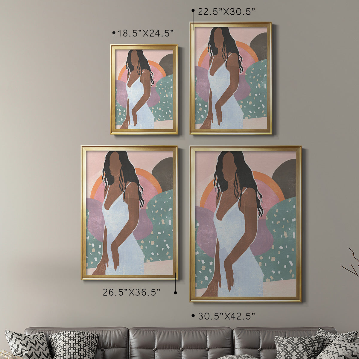 Curly Lady I Premium Framed Print - Ready to Hang