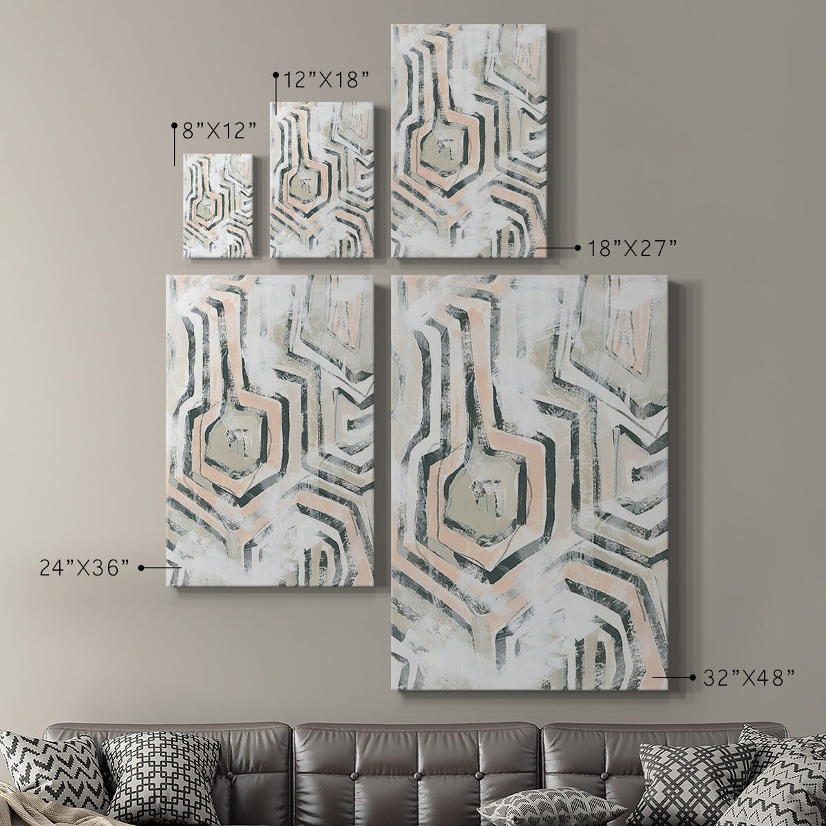 Sand Glyphs I Premium Gallery Wrapped Canvas - Ready to Hang