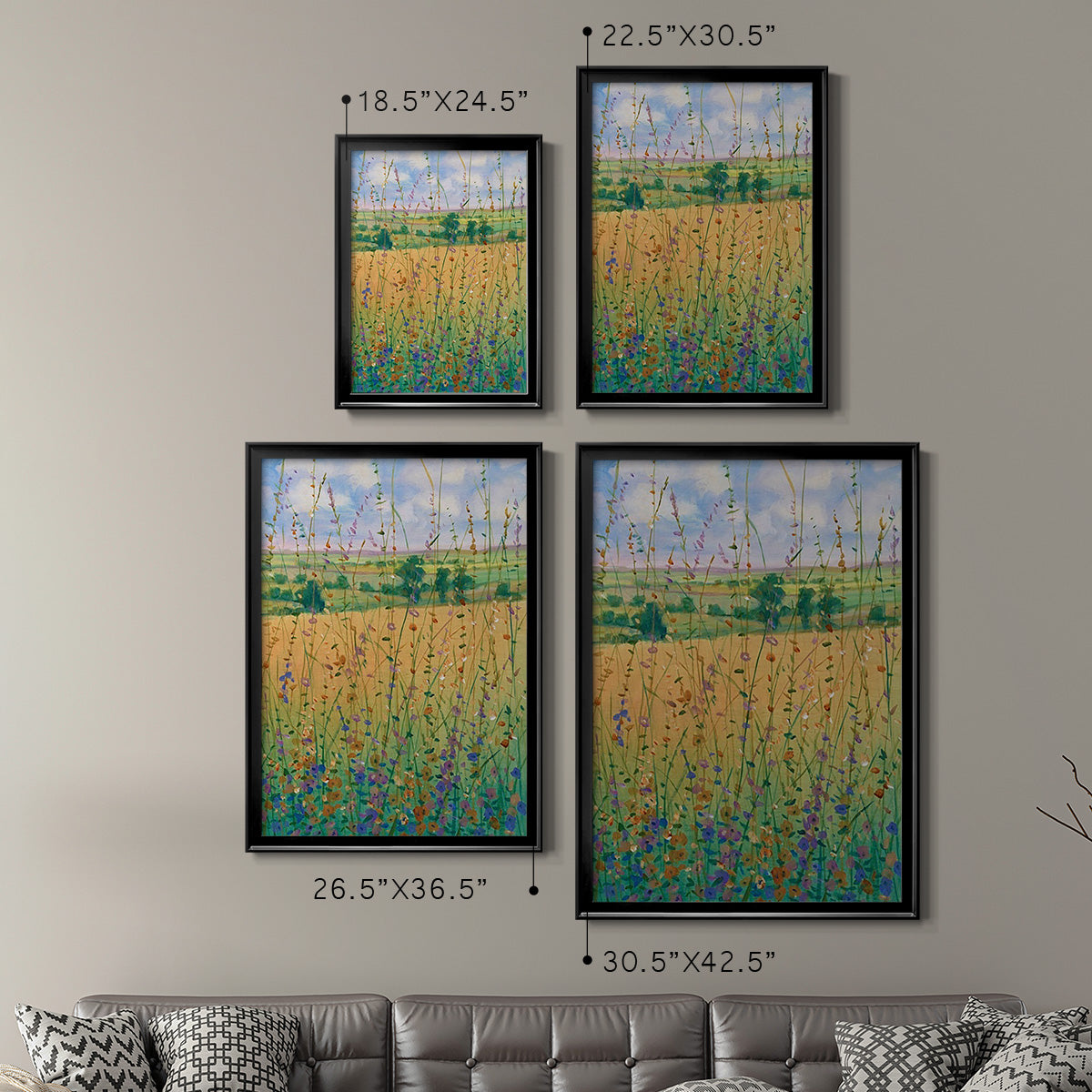 Wildflower Path II Premium Framed Print - Ready to Hang