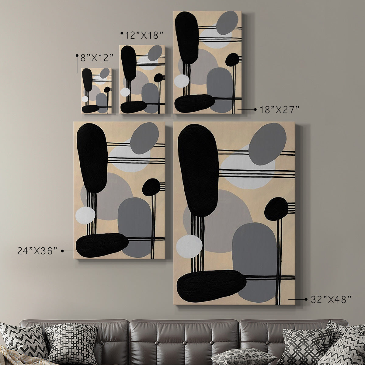 Interconnected Shapes I Premium Gallery Wrapped Canvas - Ready to Hang