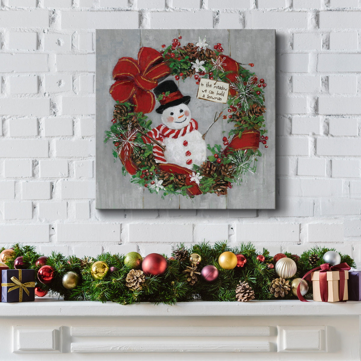 Mr. Snowman-Premium Gallery Wrapped Canvas - Ready to Hang