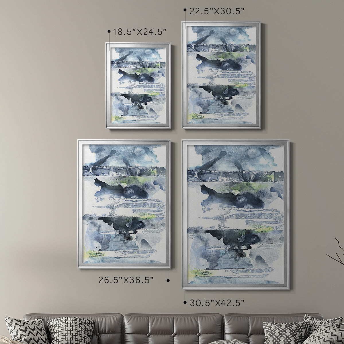 Blue Memories II Premium Framed Print - Ready to Hang