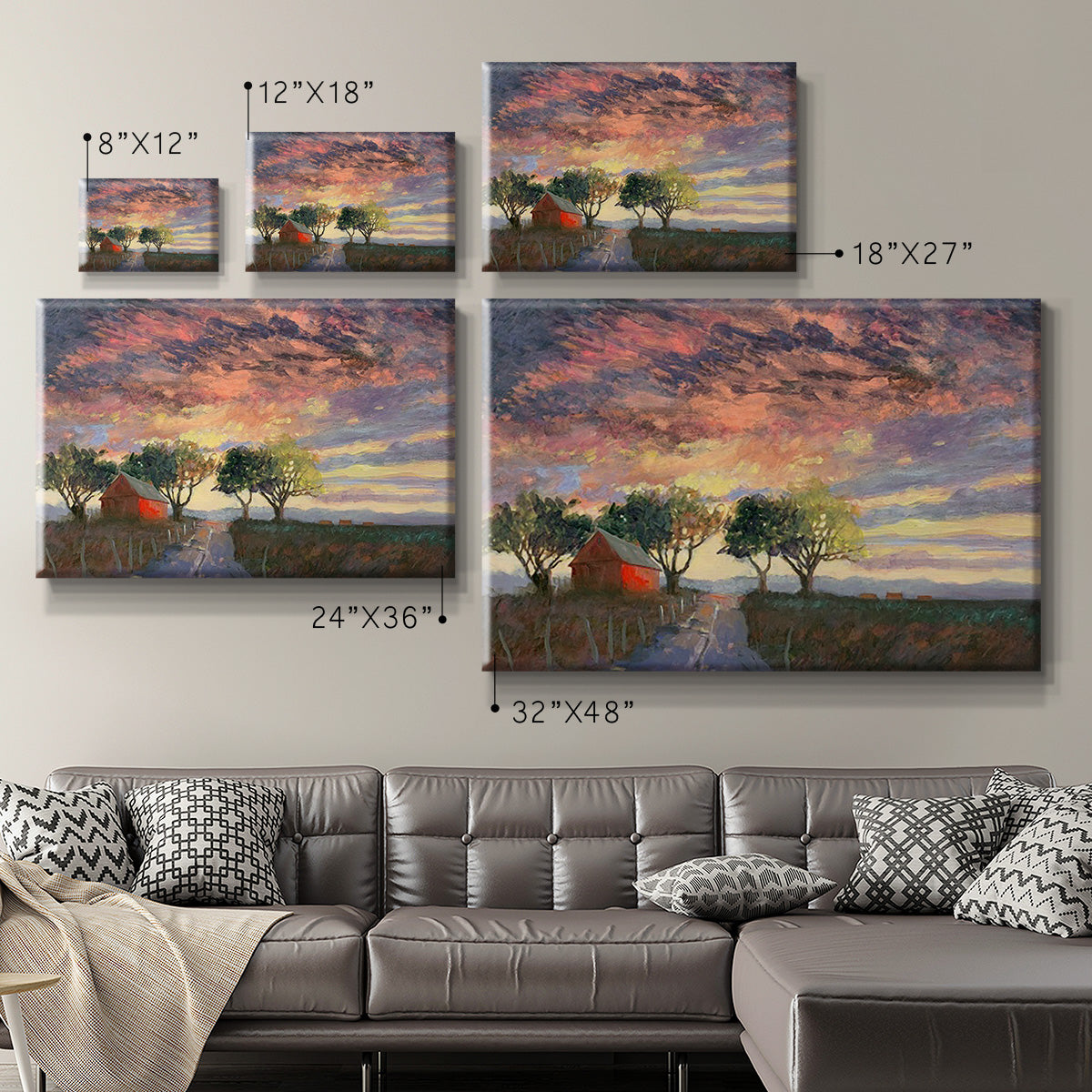 Fire in the Sky Premium Gallery Wrapped Canvas - Ready to Hang