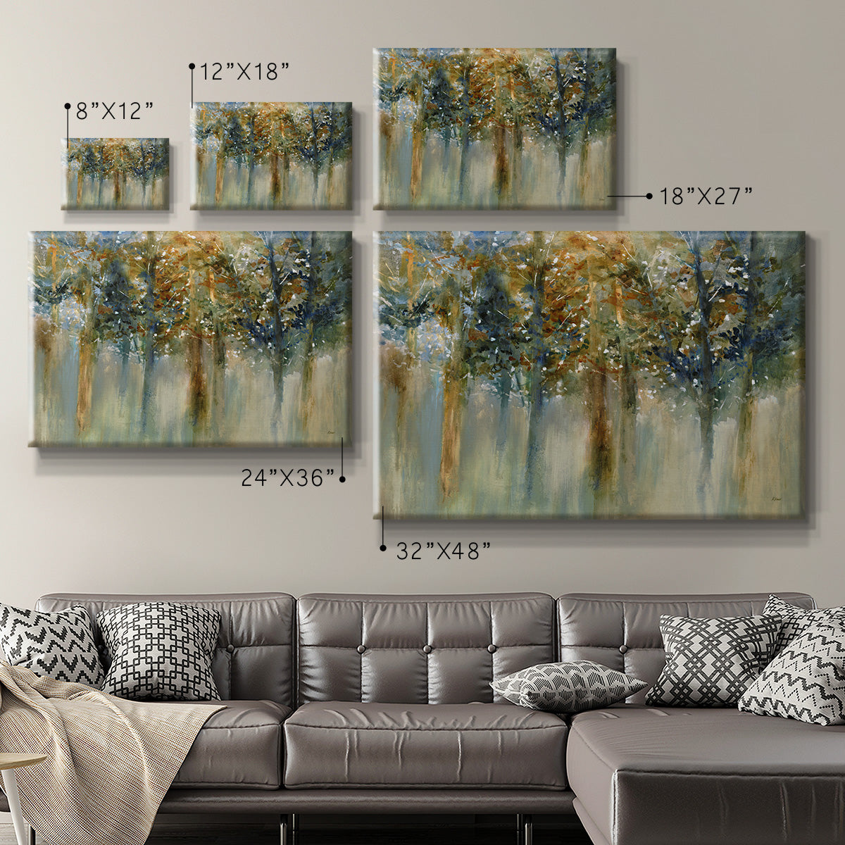 Rustic Leaves II Premium Gallery Wrapped Canvas - Ready to Hang