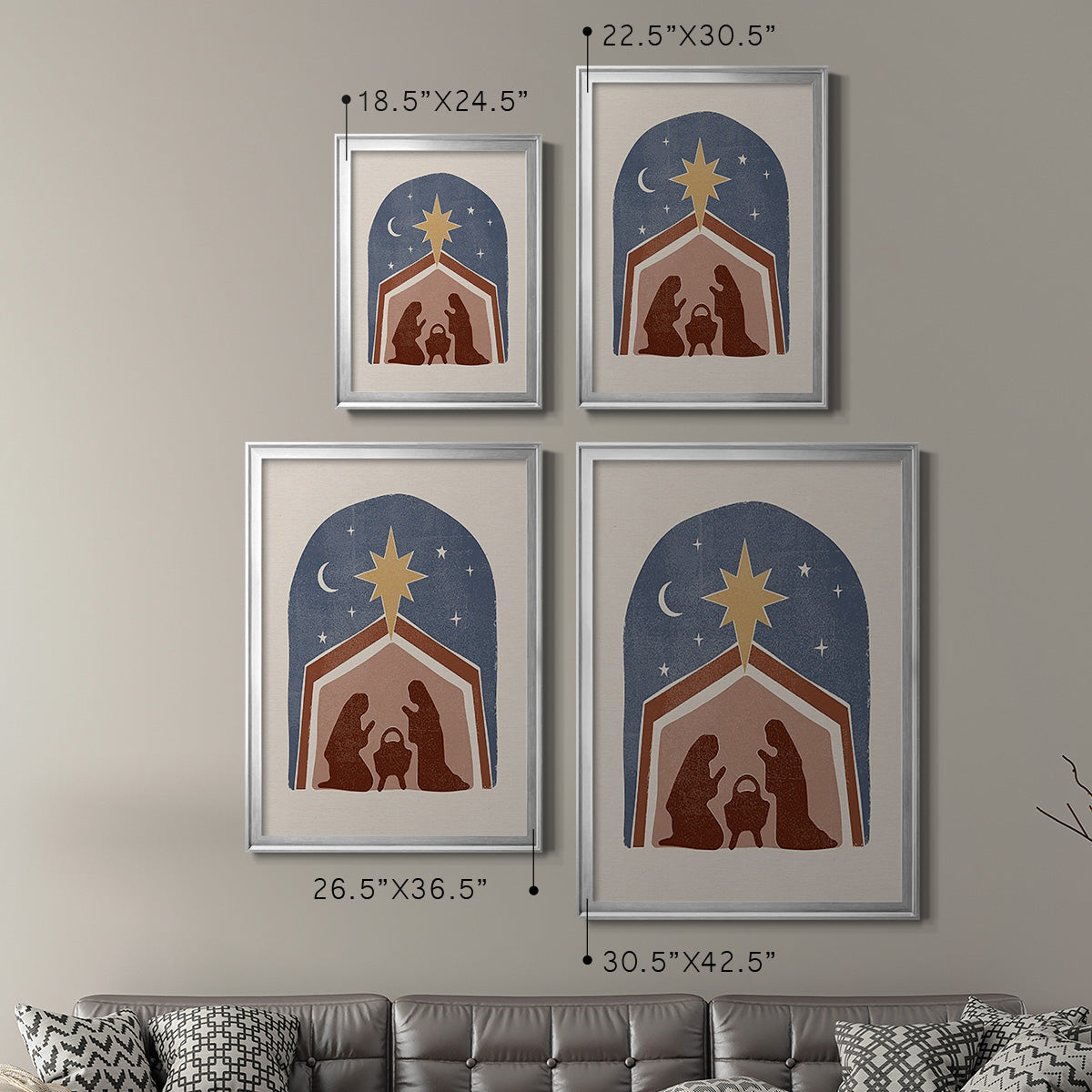 Boho Nativity I Premium Framed Print - Ready to Hang