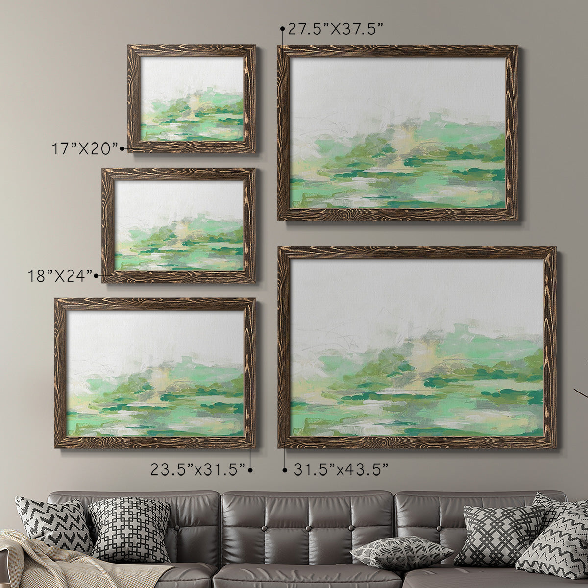 Green Mist Vista II-Premium Framed Canvas - Ready to Hang