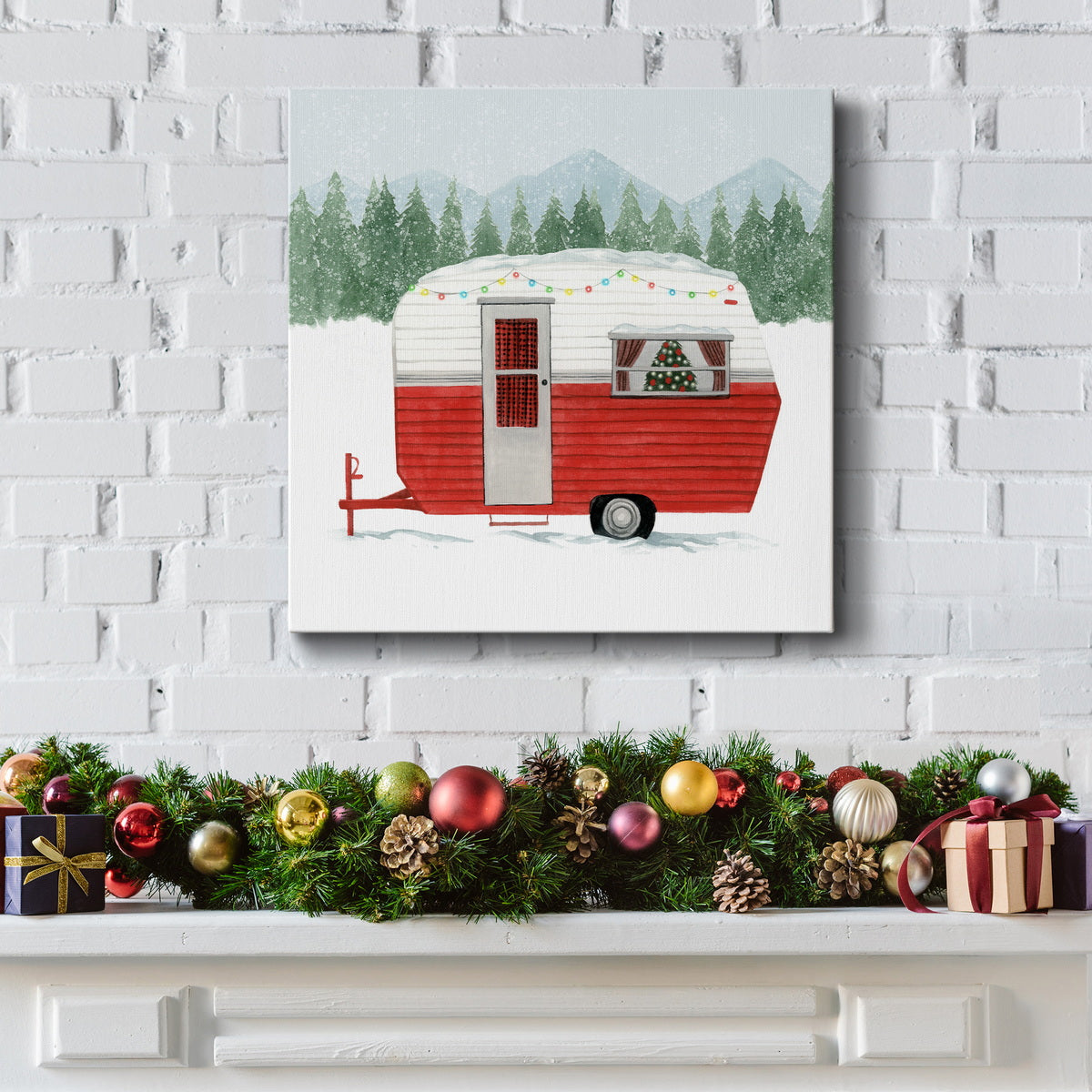 Camping for Christmas I-Premium Gallery Wrapped Canvas - Ready to Hang