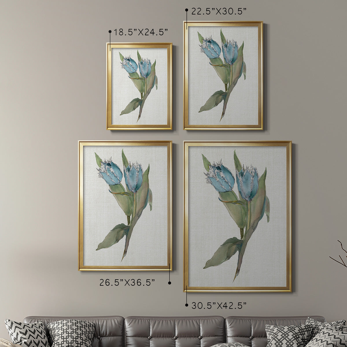 Blue Tulip Picks II Premium Framed Print - Ready to Hang