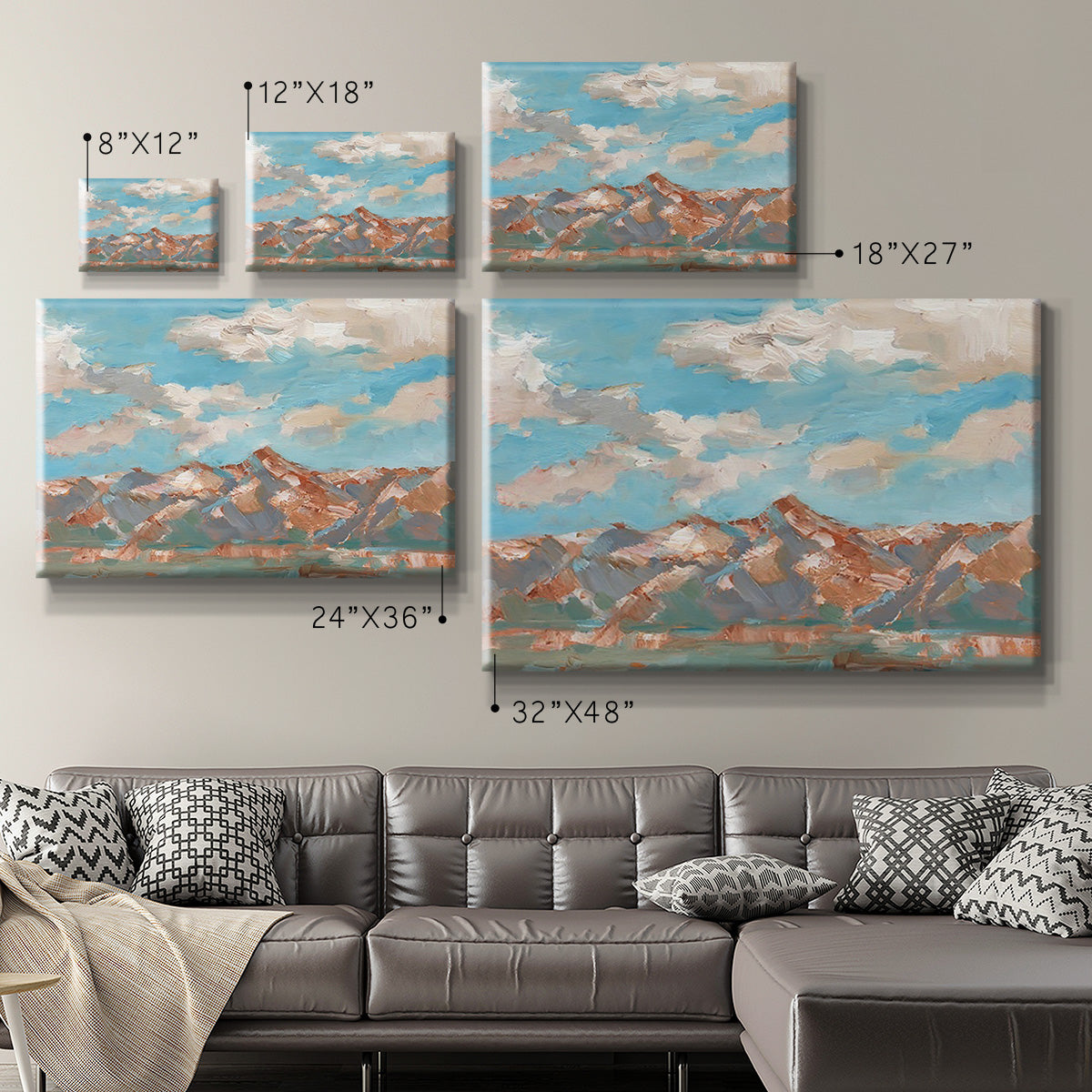 Pastel Western Vista II Premium Gallery Wrapped Canvas - Ready to Hang